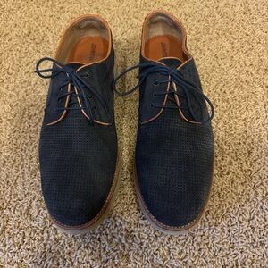 Men's Navy Suede Oxford Shoes